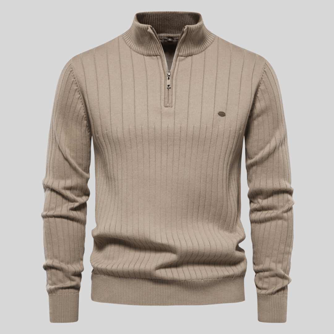 Aziel | Knitted Zip-Up Sweater