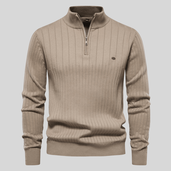 Aziel | Knitted Zip-Up Sweater