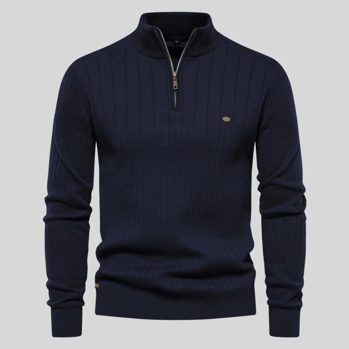 Aziel | Knitted Zip-Up Sweater