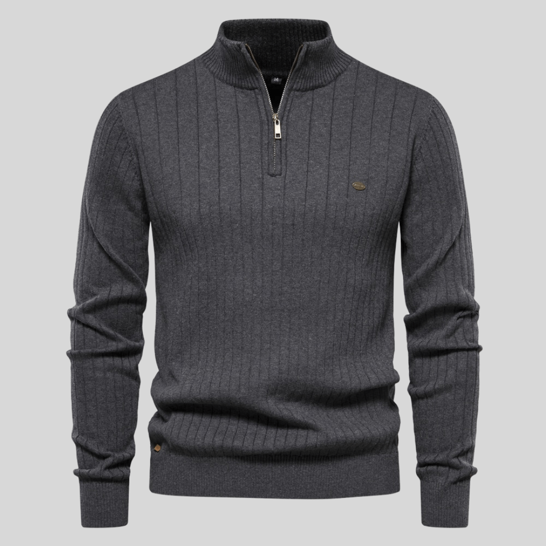 Aziel | Knitted Zip-Up Sweater