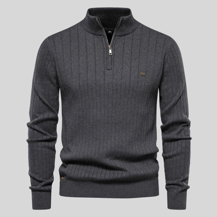 Aziel | Knitted Zip-Up Sweater
