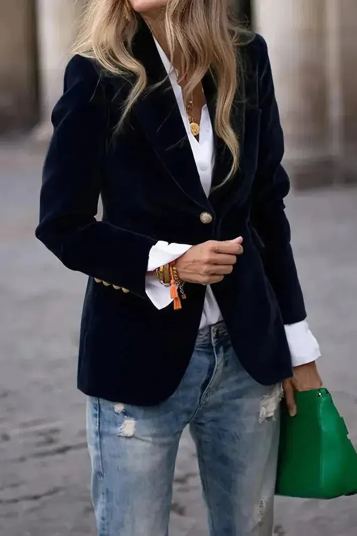 Romina | Velvet Luxe Statement Blazer
