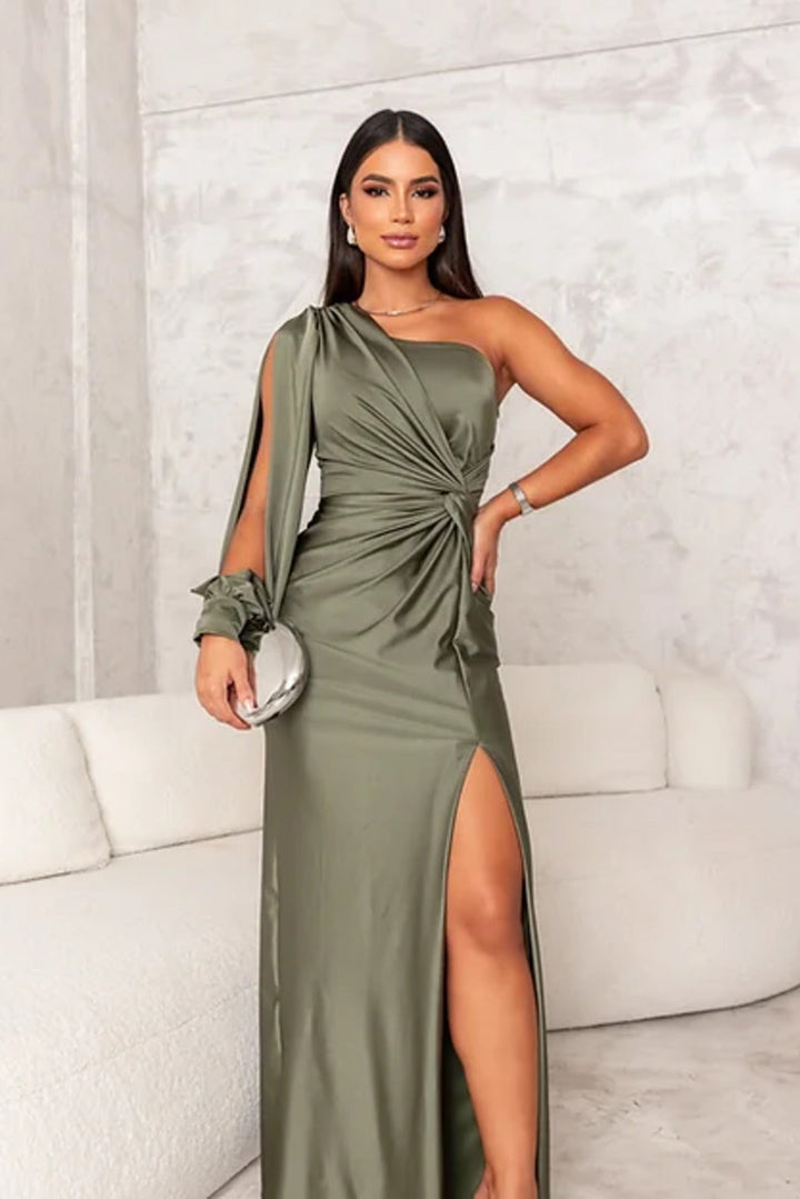 Mabel | Long Skirt Slit Dress