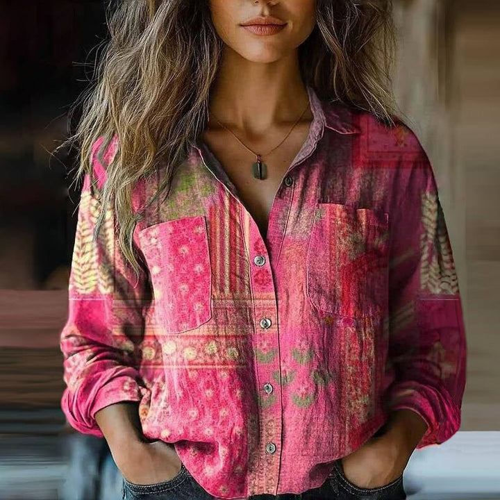 Verena |  Vintage Printed Blouse
