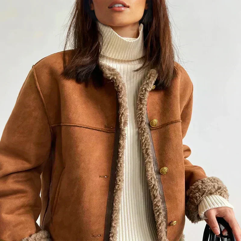 Mariella | Buttoned Sheepskin Jacket