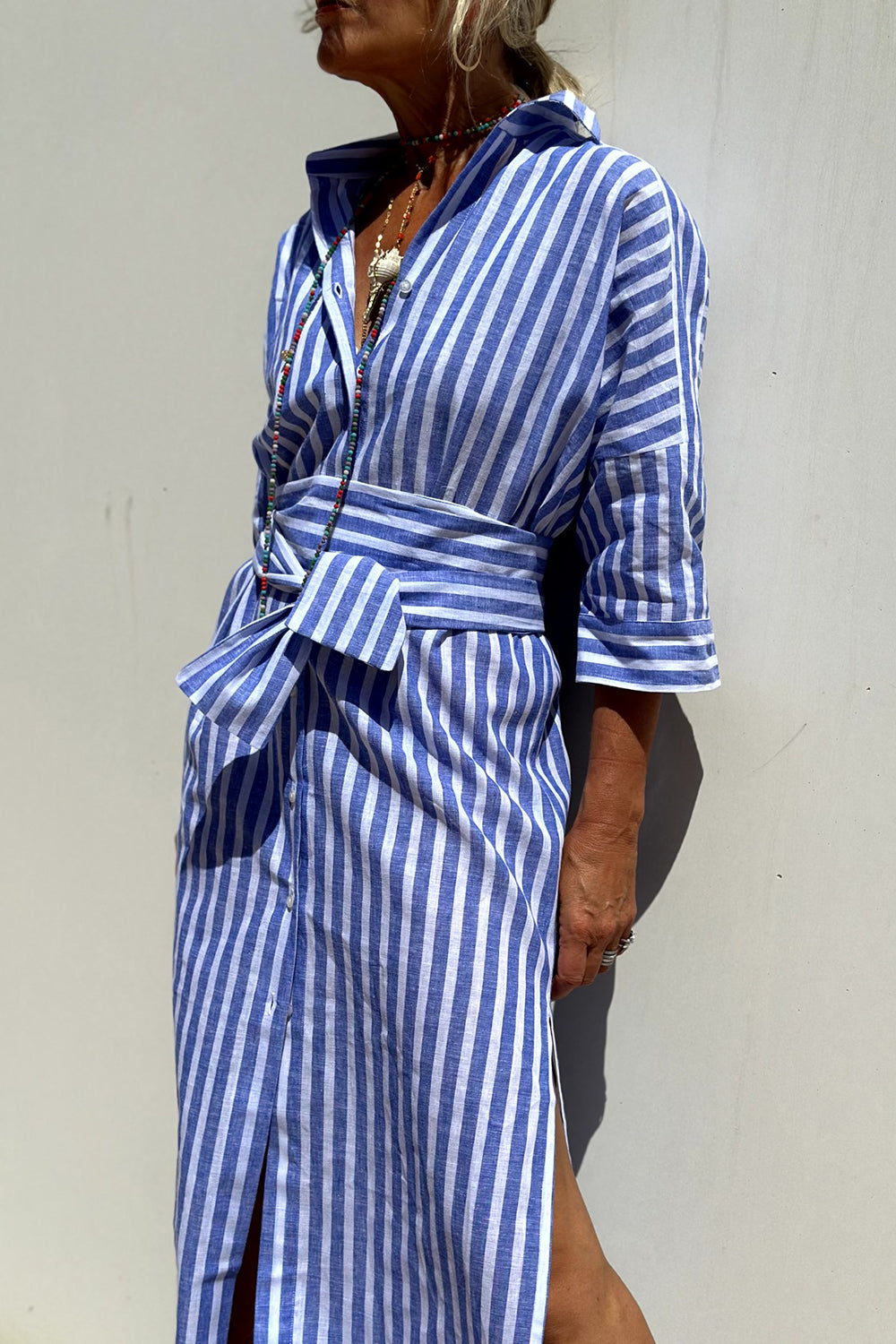 Elowen | Elegant striped shirt dress