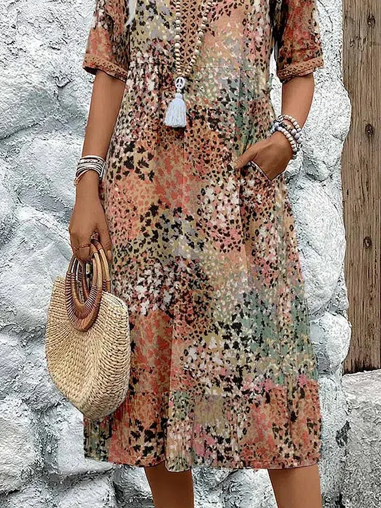 Fernanda | Vibrant mid-length Dress