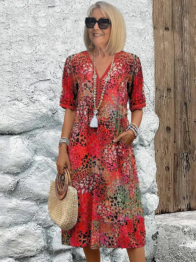 Fernanda | Vibrant mid-length Dress