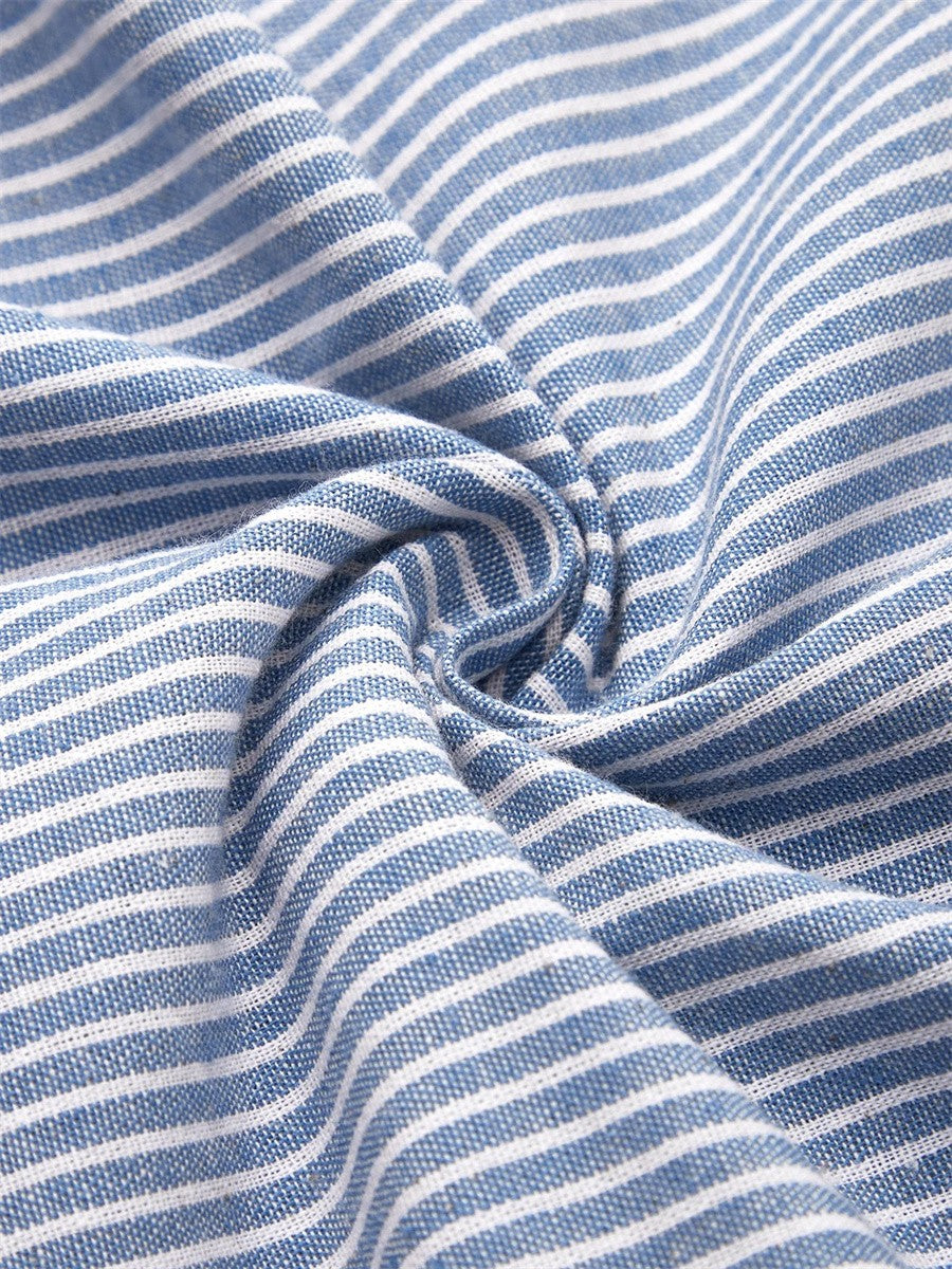 Ariane | Striped Cotton Midi Dress