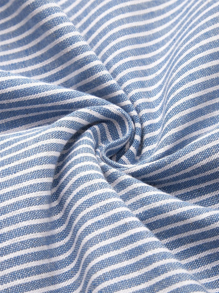 Ariane | Striped Cotton Midi Dress