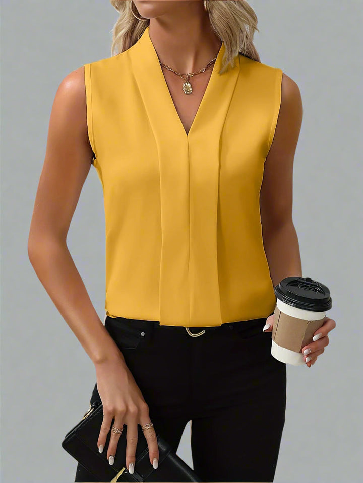 Daphne | Sleeveless V-Neck Blouse