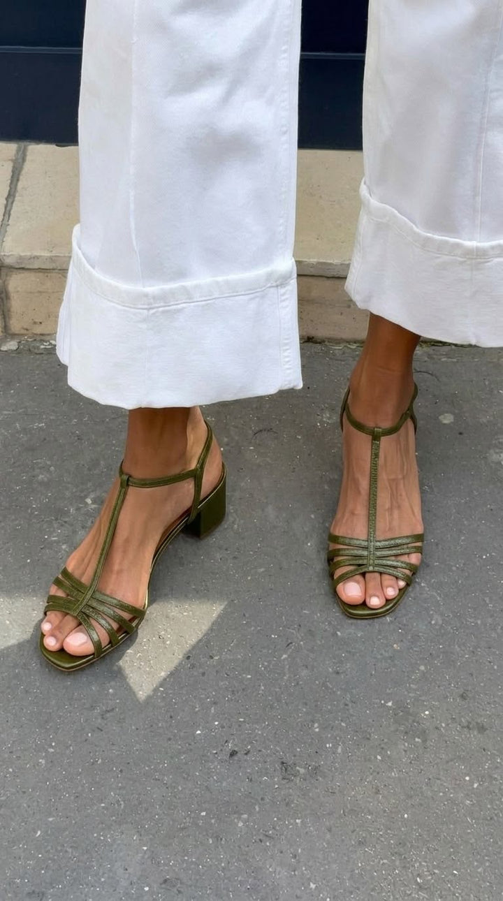 Allegra Golden Heeled Sandals