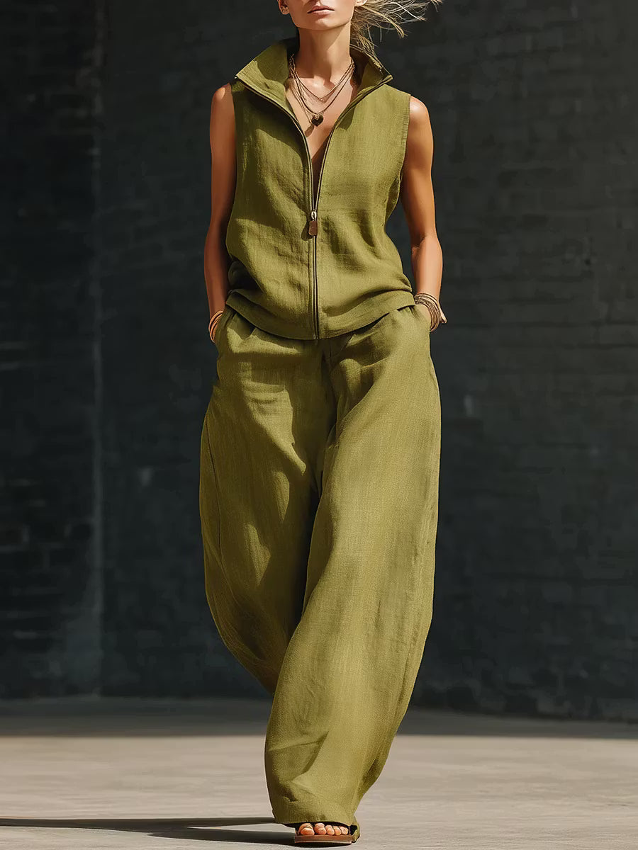 Madison | Linen Blend Two-Piece Set