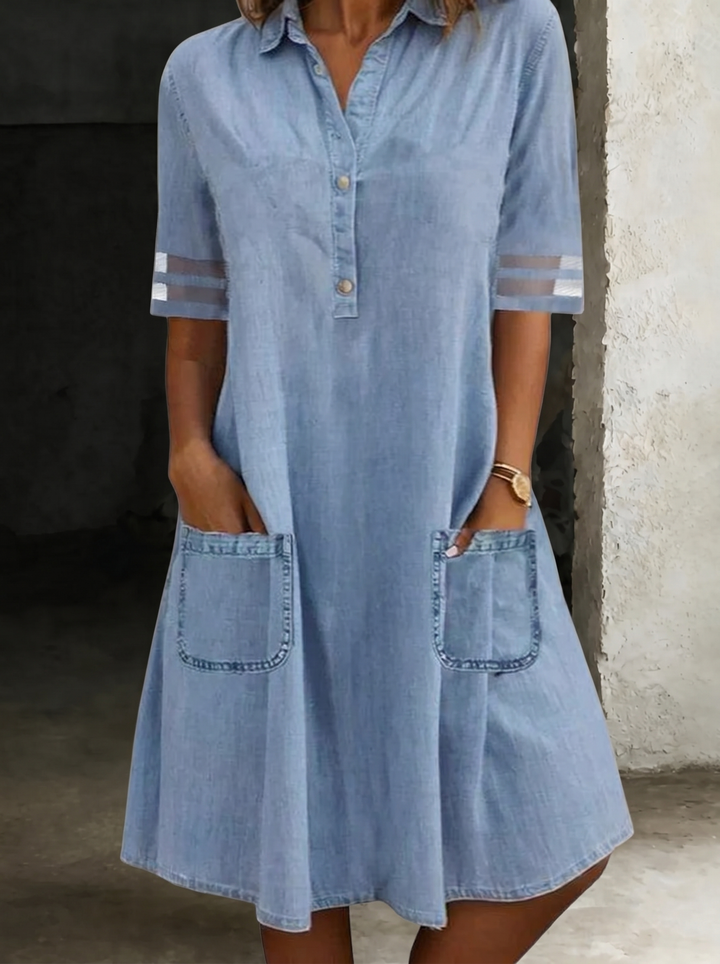 Lucía - Denim dress that highlights the silhouette