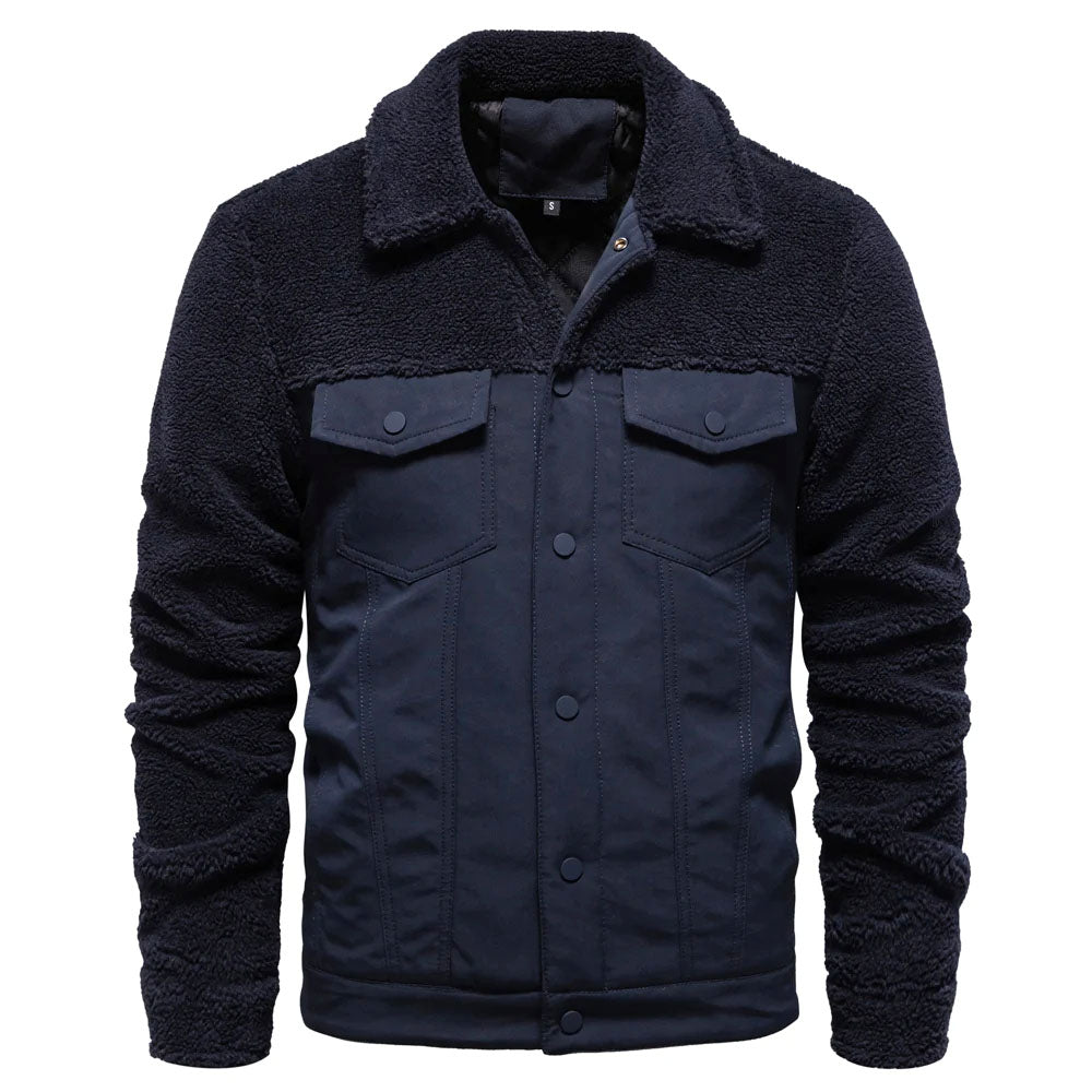 Godfrey™ | Fleece-Lined Sherpa Patchwork Jacket