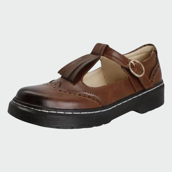 Olivia™ | Elegante T-Bar Leather Shoes