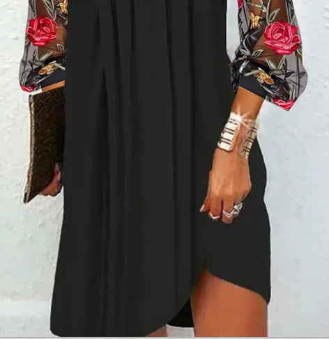 Kai | Elegant Mini Dress with Transparent Sleeves