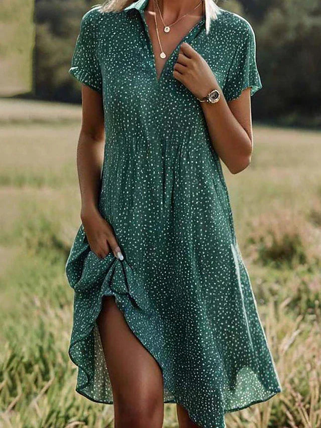 Janica | Short Sleeve Midi Dress