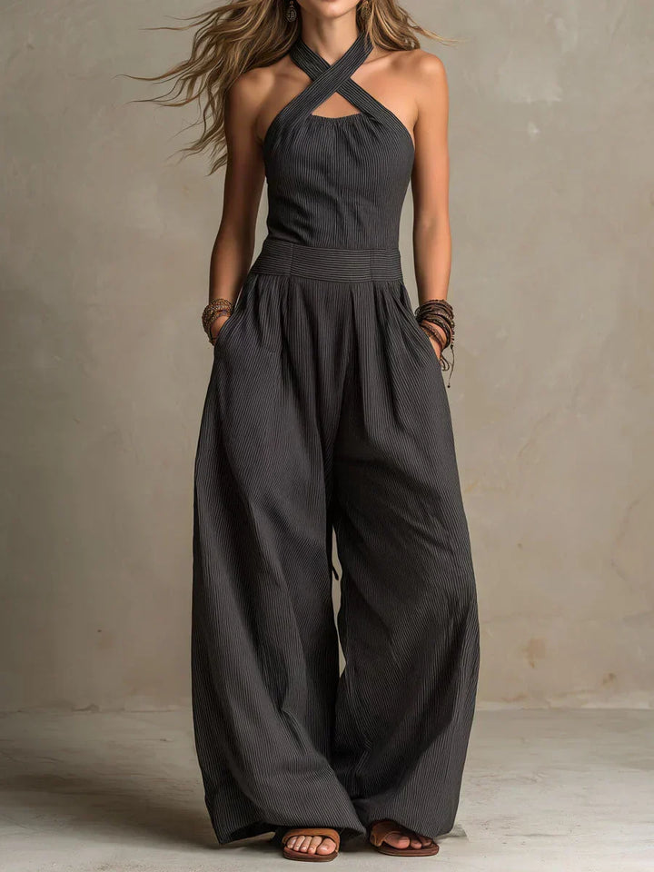 Bianca | Elegant jumpsuit with crossover neckline