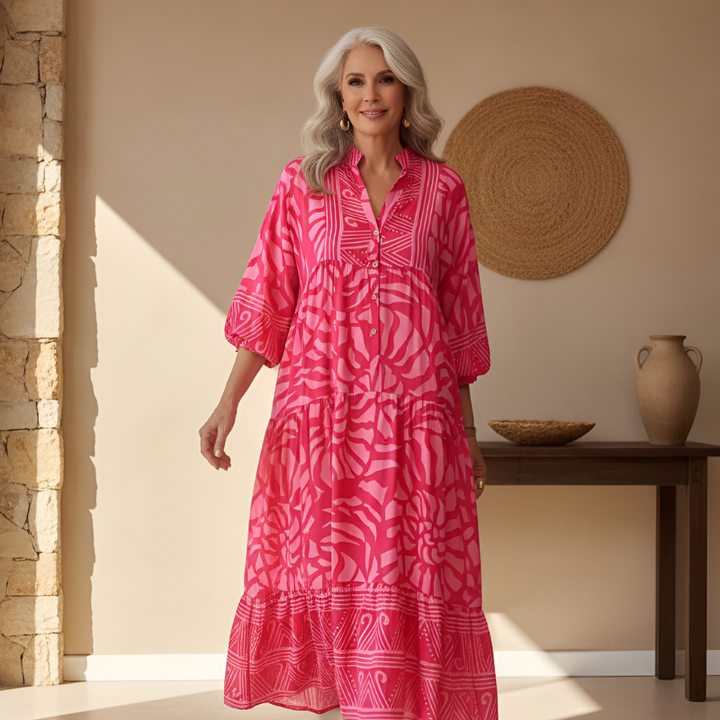 Rosie | Printed V-Neck Dress