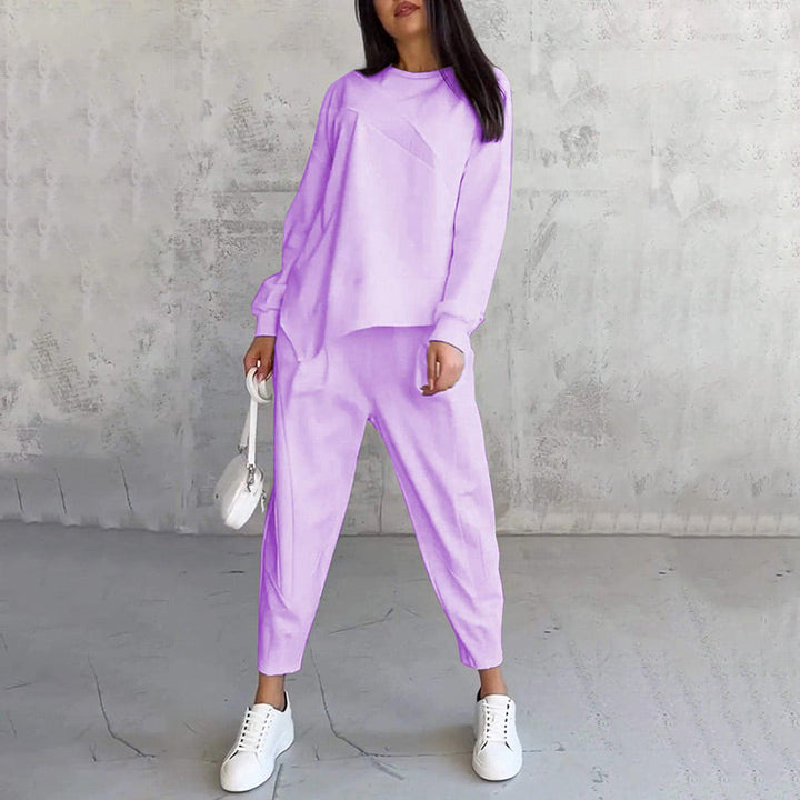 Claire | Long Sleeve Asymmetrical Hem Lounge Set