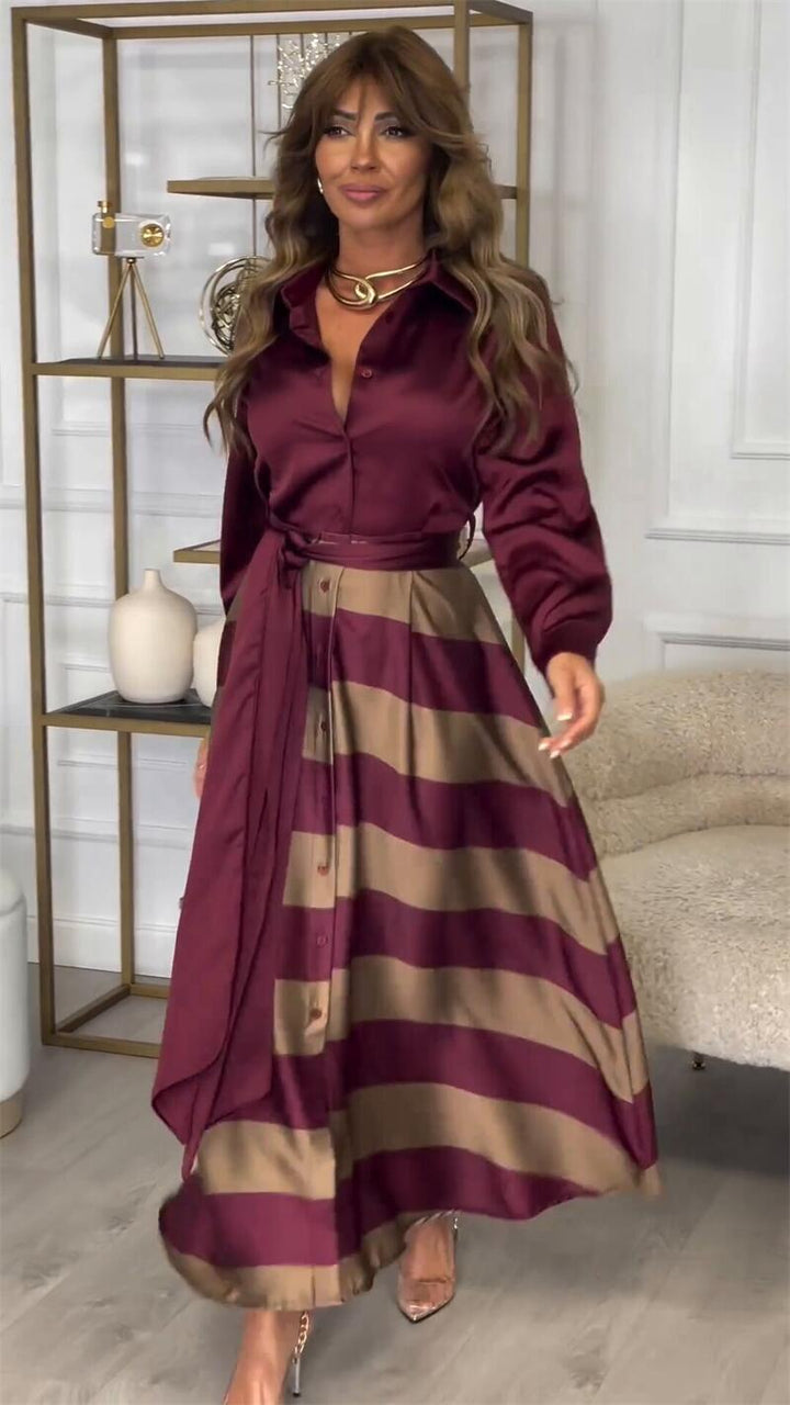 Elegant French Printed Dress