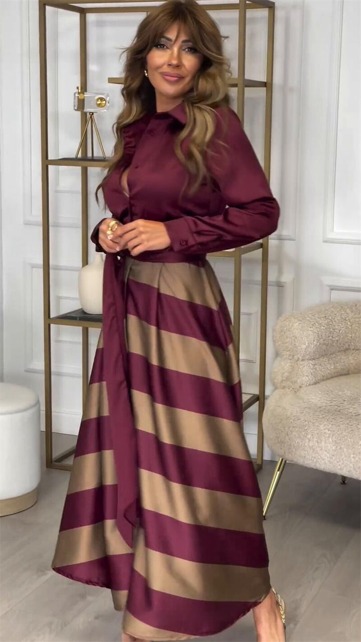 Elegant French Printed Dress
