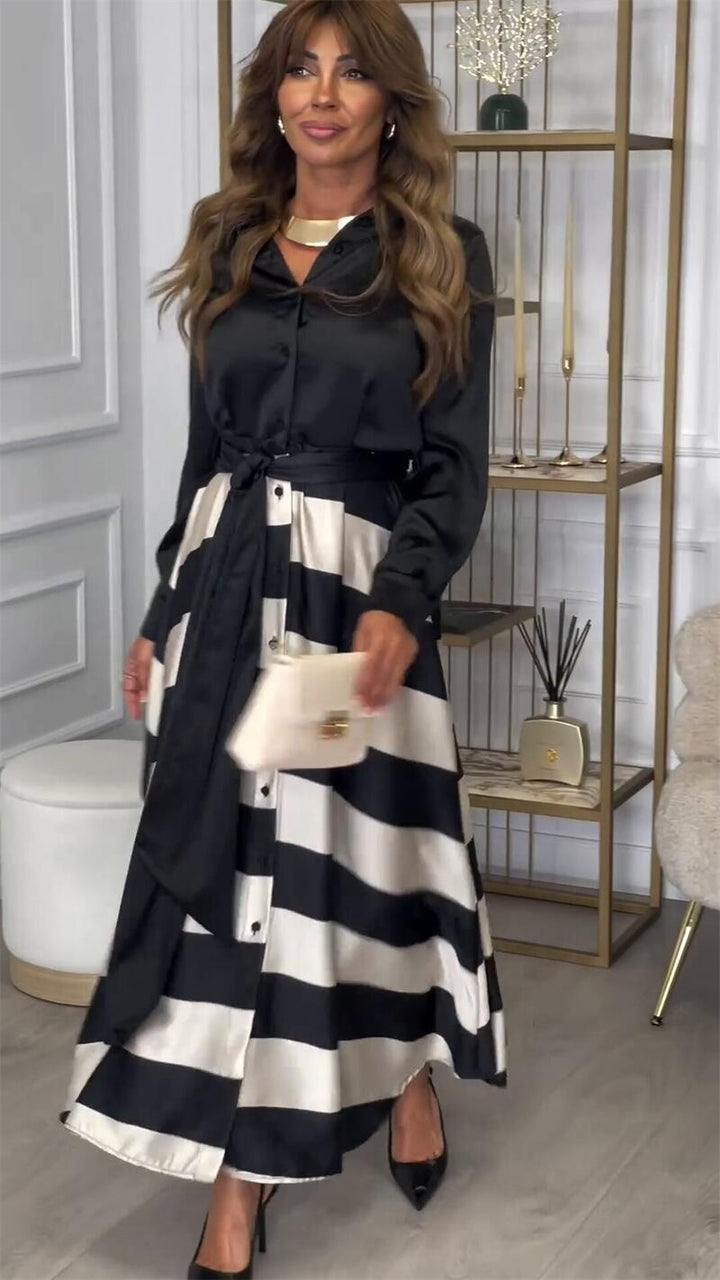 Elegant French Printed Dress