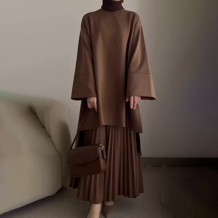 Florance | Elegant two-piece women's set with pleats