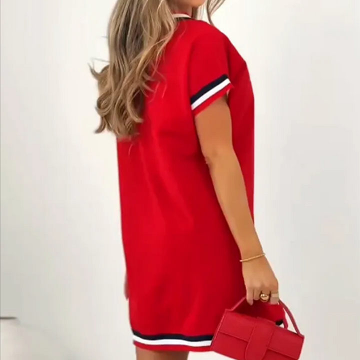 Marisa | V-Neck Colorblock Midi Dress