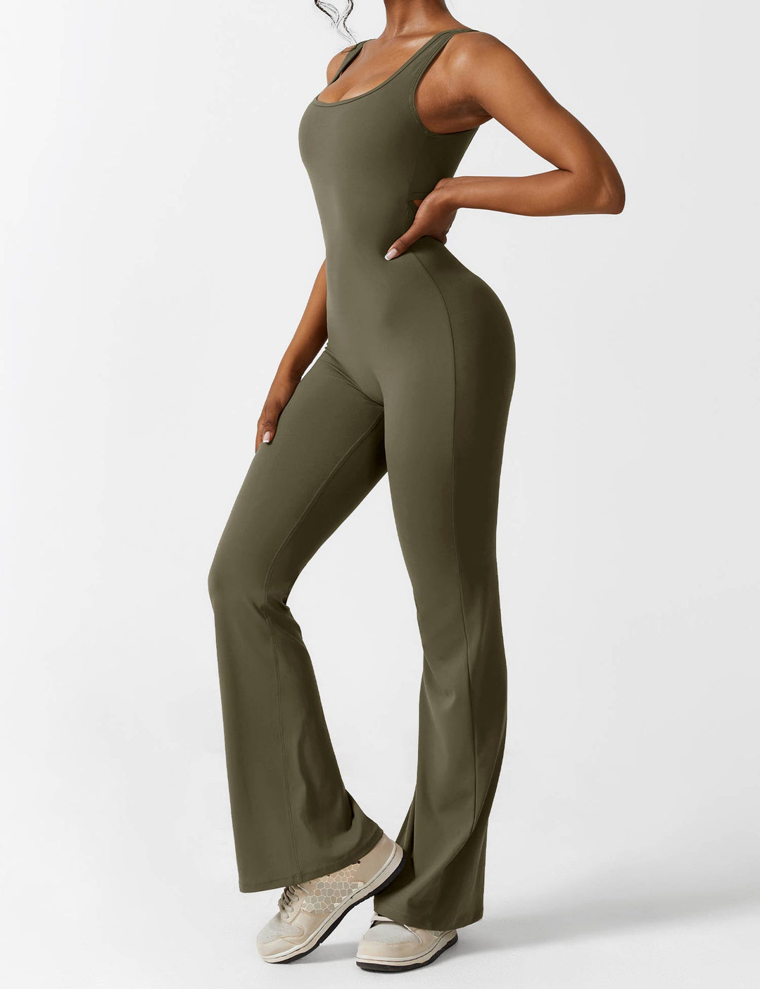 Ashley | V-Back Flared Jumpsuit